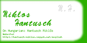 miklos hantusch business card